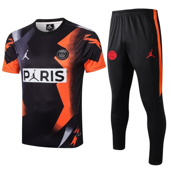 Camiseta de Entrenamiento Paris Saint Germain Conjunto Completo 2019 2020 Naranja Negro